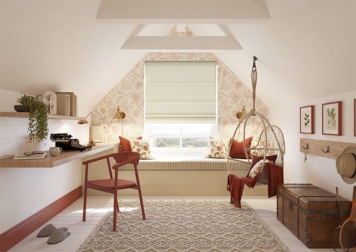 Braemar, Light Ecru - Motorised Roman Blind - Image 8